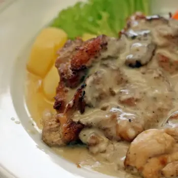 Chicken Chop with Mushroom Sauce Set lunch