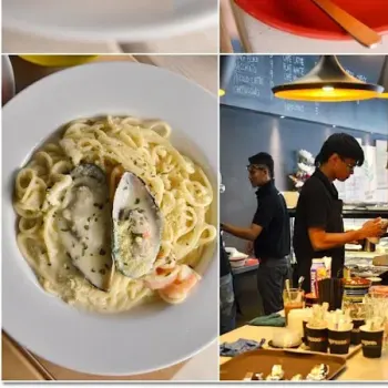 Beef Pie (RM10/USD3) and Seafood Carbonara (RM18.90/USD6)