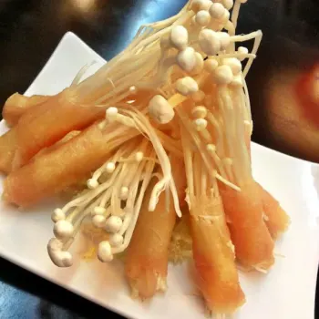 Enoki Mushroom Wrap With Chicken