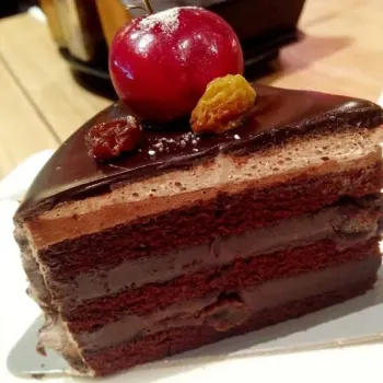 Dark Chocolate With Raisin In Bacardi Rum  Cake