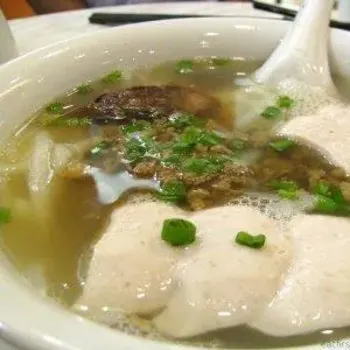 Homemade noodles in soup