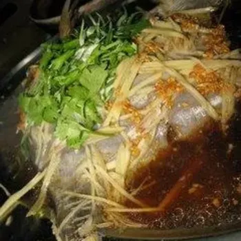 Steamed pomfret