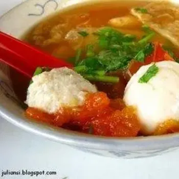 Tomato-based seafood soup