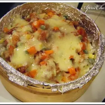 Baked cheese rice