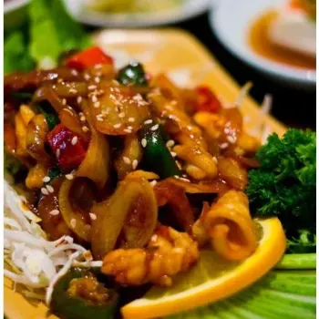 Stir fried squids