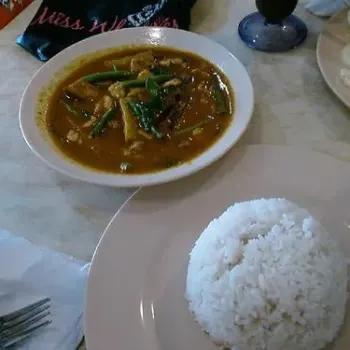 Thai red curry with rice