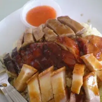 Roast Duck with Roast Pork and rice
