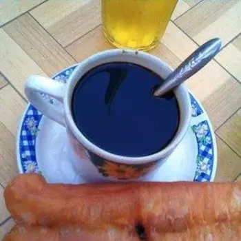 Yau Char Koay with Black Coffee