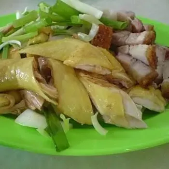 Steamed Chicken and Roasted Pork