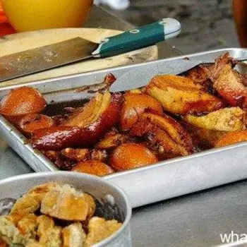 Braised meat with egg & Fried Salted Fish