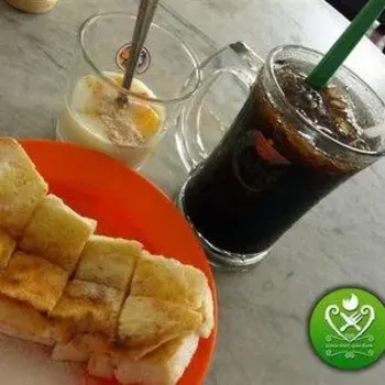 Roti Bakar and Drinks