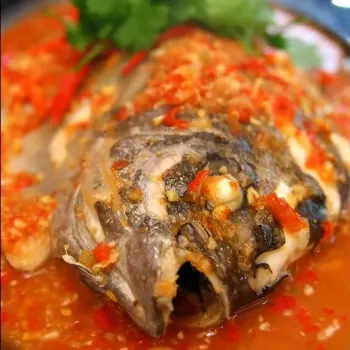 Thai Steam Black Pomfret with Chili Lime Sauce