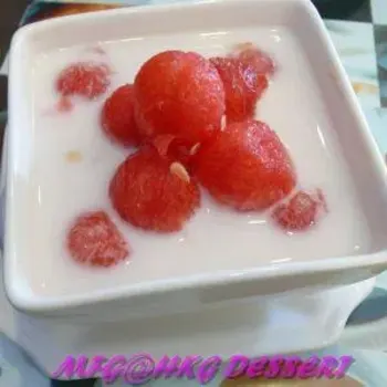 Cold sago with water melon
