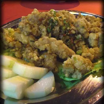 Salt and pepper mantis prawns