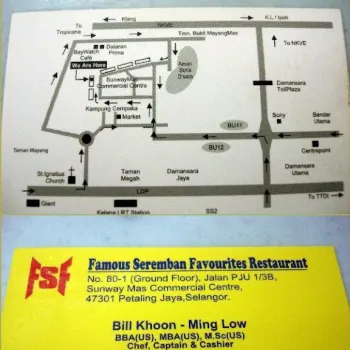 Business Card and Map