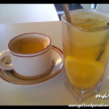 Hot Milk Tea, Ice Honey Lemon