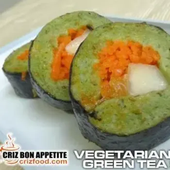 Vegetarian Green Tea Sushi