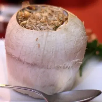 Fried Rice in Young Coconut