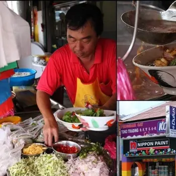 Assam laksa Making Process