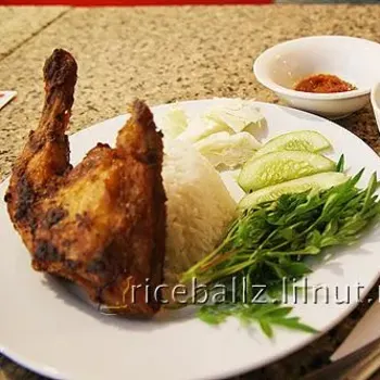 Nasi Ayam Penyet With Ulam Raja And Sambal