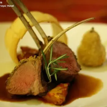 Bone Lamb Rack crusted with Herbs
