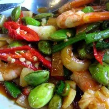 Tomyam petai with shrimps