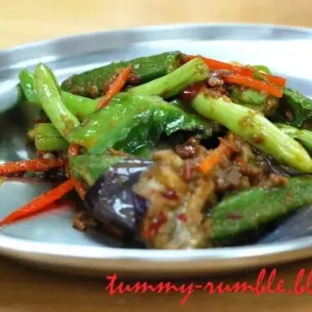 4 types of Vegetables cooked in Sambal