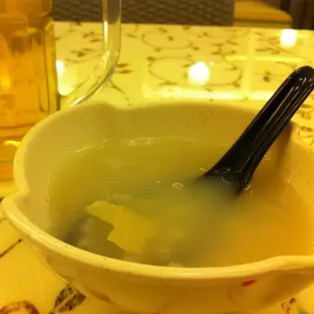 Dessert of the day & Jasmine green tea