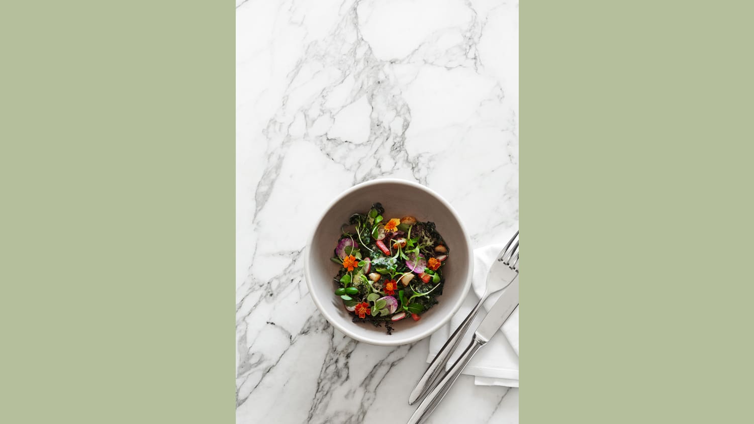 WEB MASSAGED KALE SALAD coconut lime dressing avocado red chili macadamia