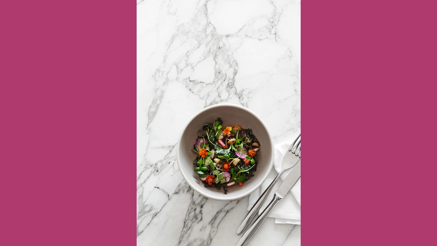 WEB MASSAGED KALE SALAD coconut lime dressing avocado red chili macadamia
