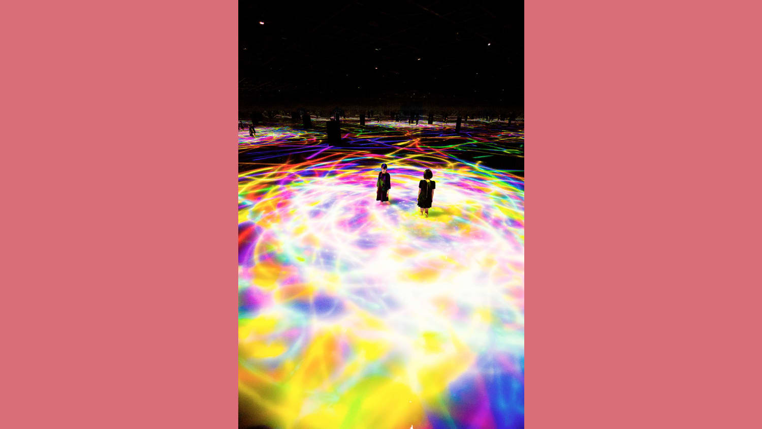WEB Drawing on the Water Surface Created by the Dance of Koi and People Infinity 04