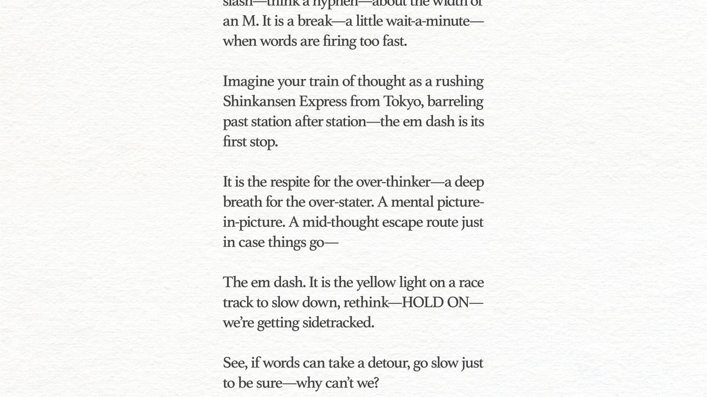 KITKAT Punctuation Breaks Em Dash