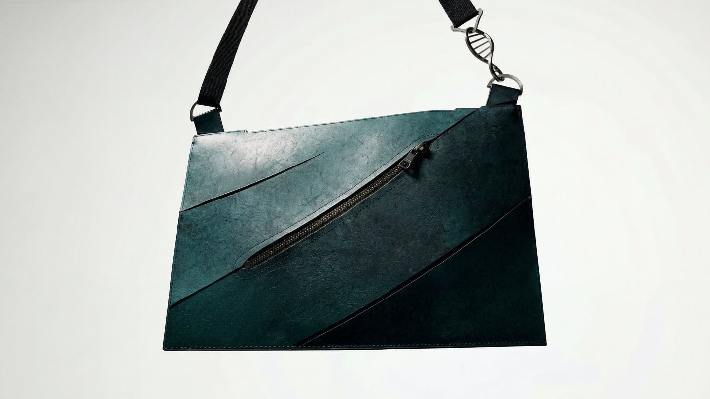 trex leather bag closeup