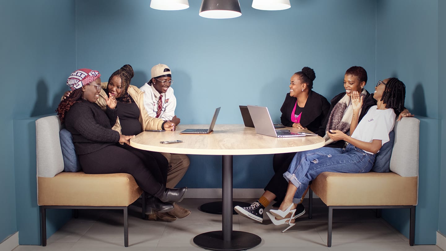 group of people in the office in South Africa