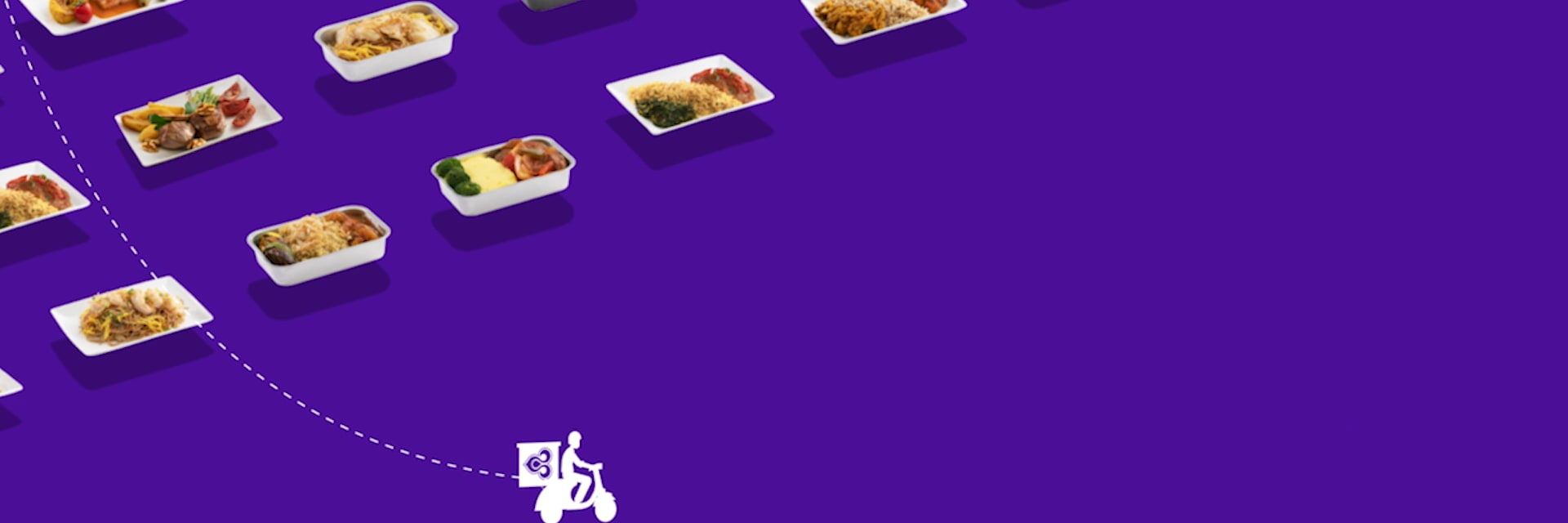 showing various menus from Thai Airways