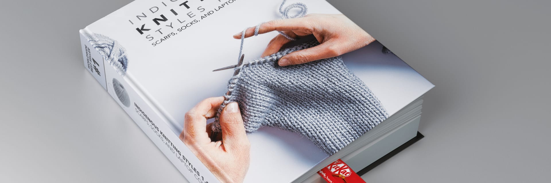 Book on Knitting with KitKat break mark
