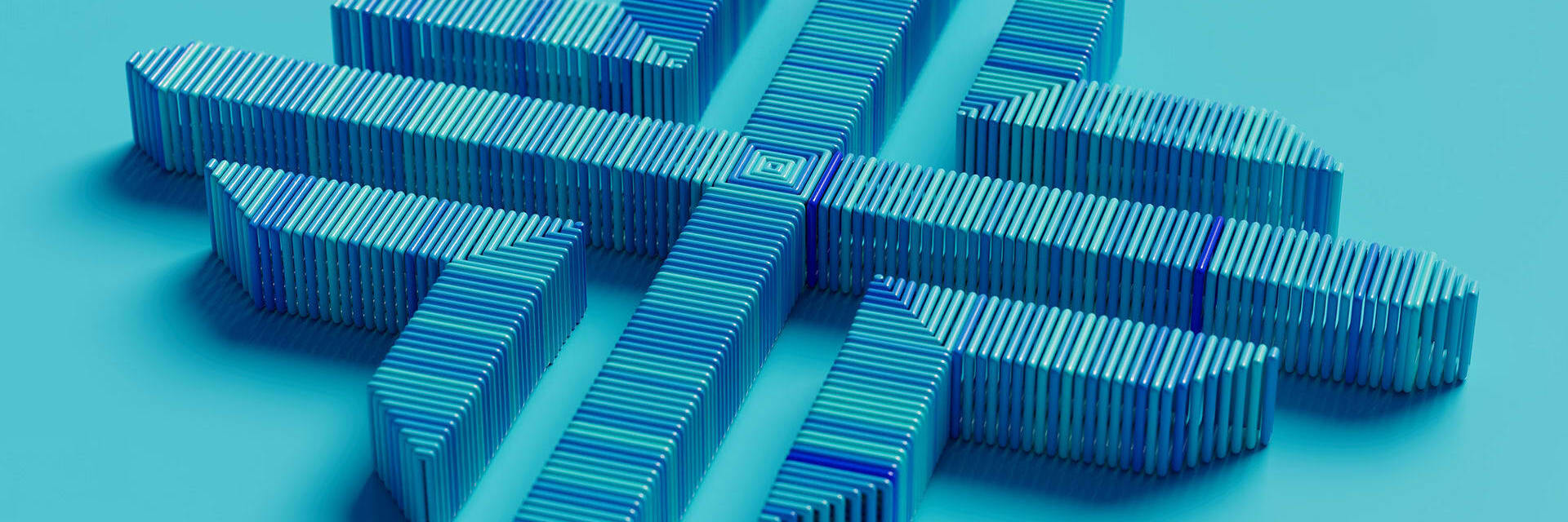 Blue Tiles at an Angle