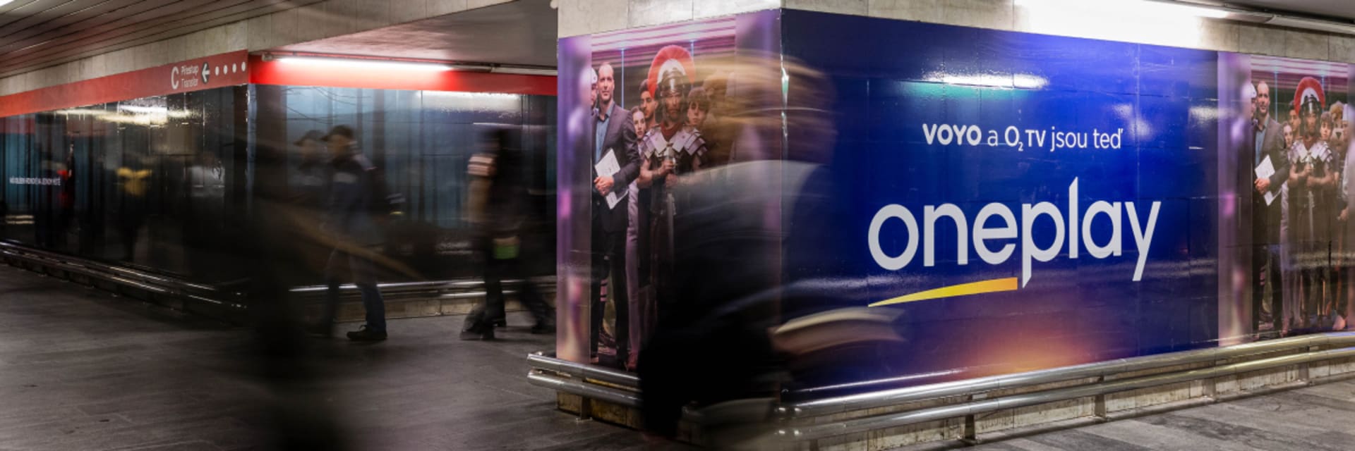 Oneplay advertising campaign in the Prague Metro