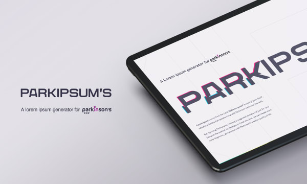 A Lorem Ipsum tool changes text to shed light on Parkinson’s symptoms
