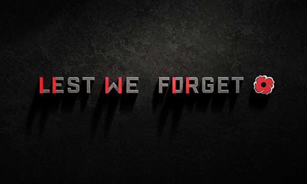 Royal Canadian Legion Lest We Forget