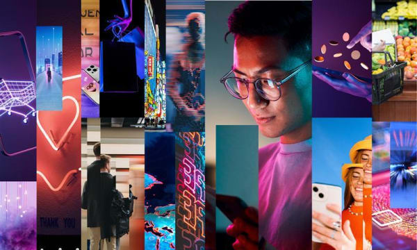 VML apps background with striped imagery