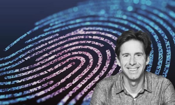 Futuristic image with the author of the article
