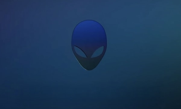 Dark image with an alien head