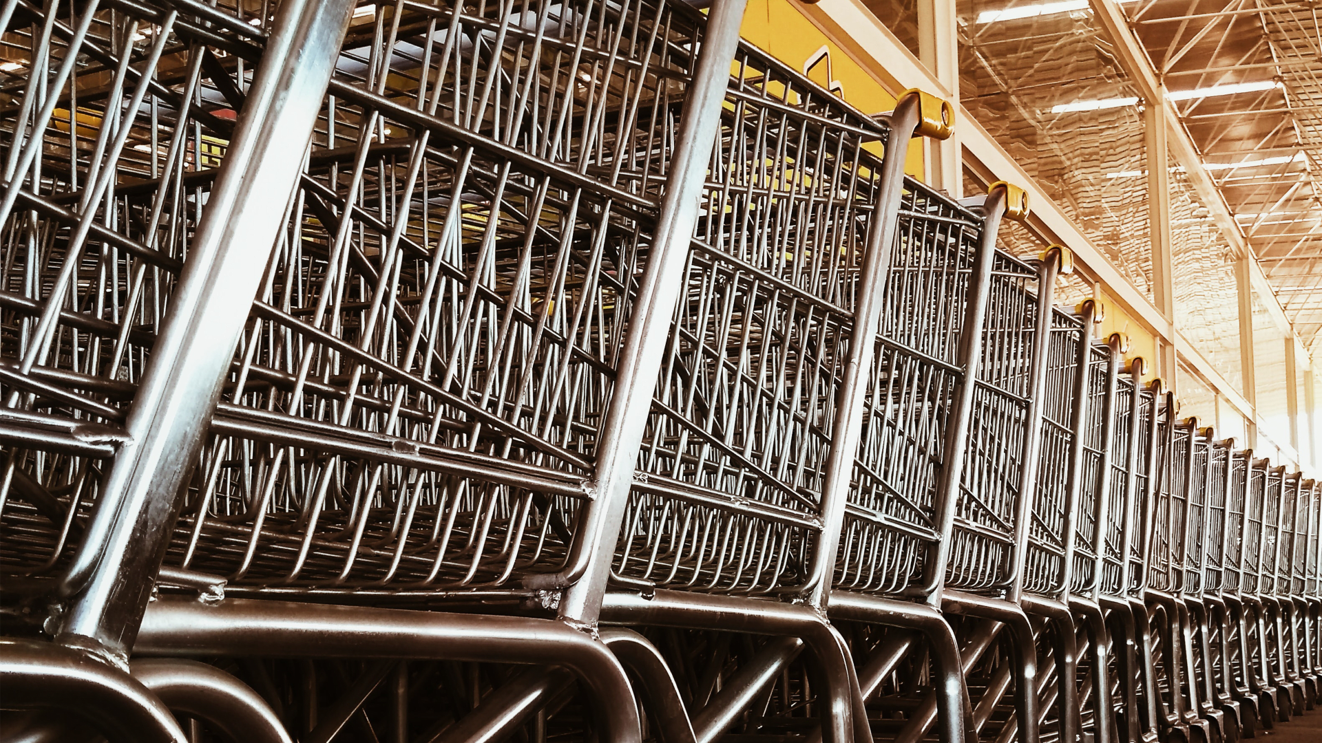Line of trolleys