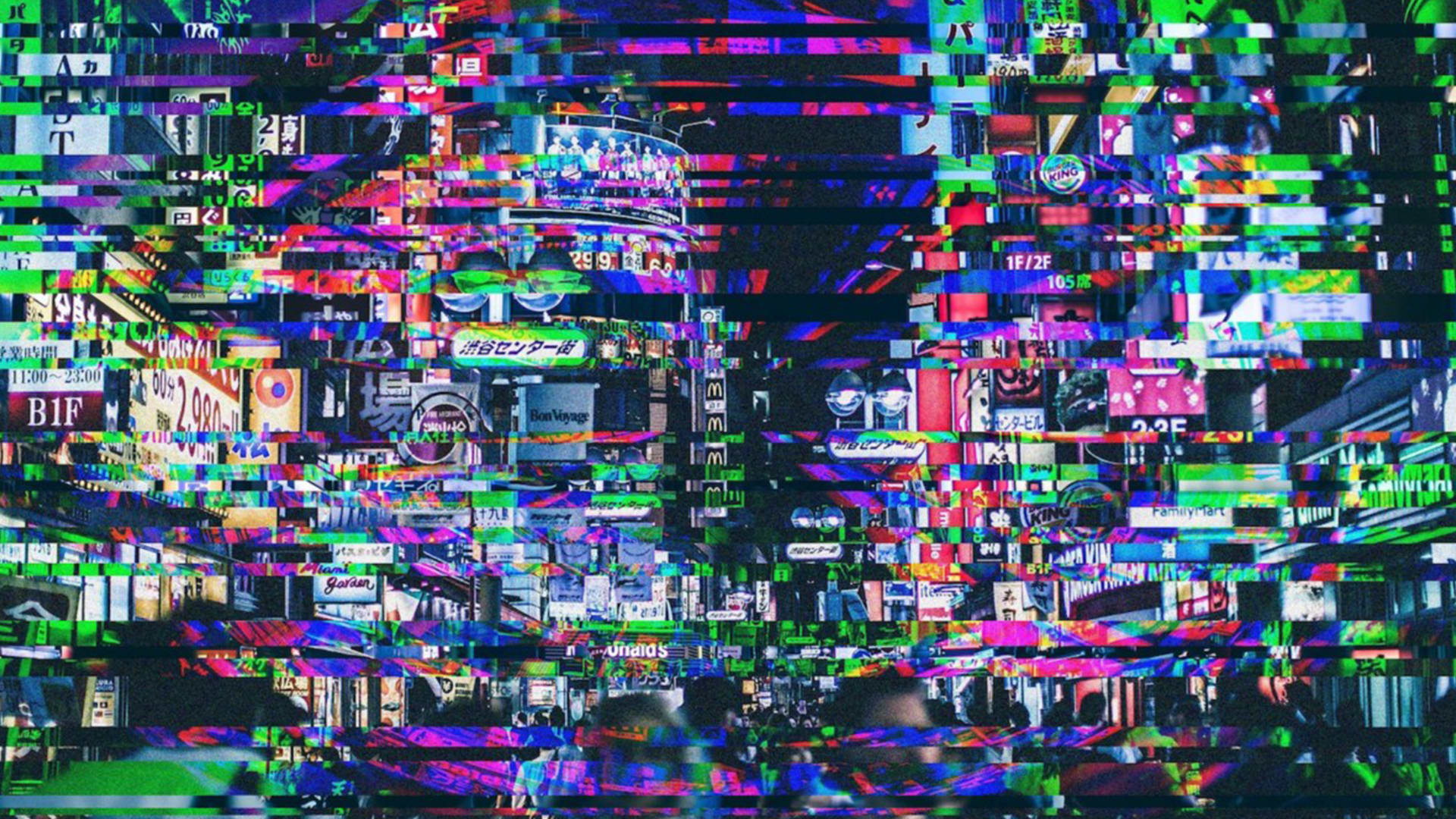 Glitches on a screen