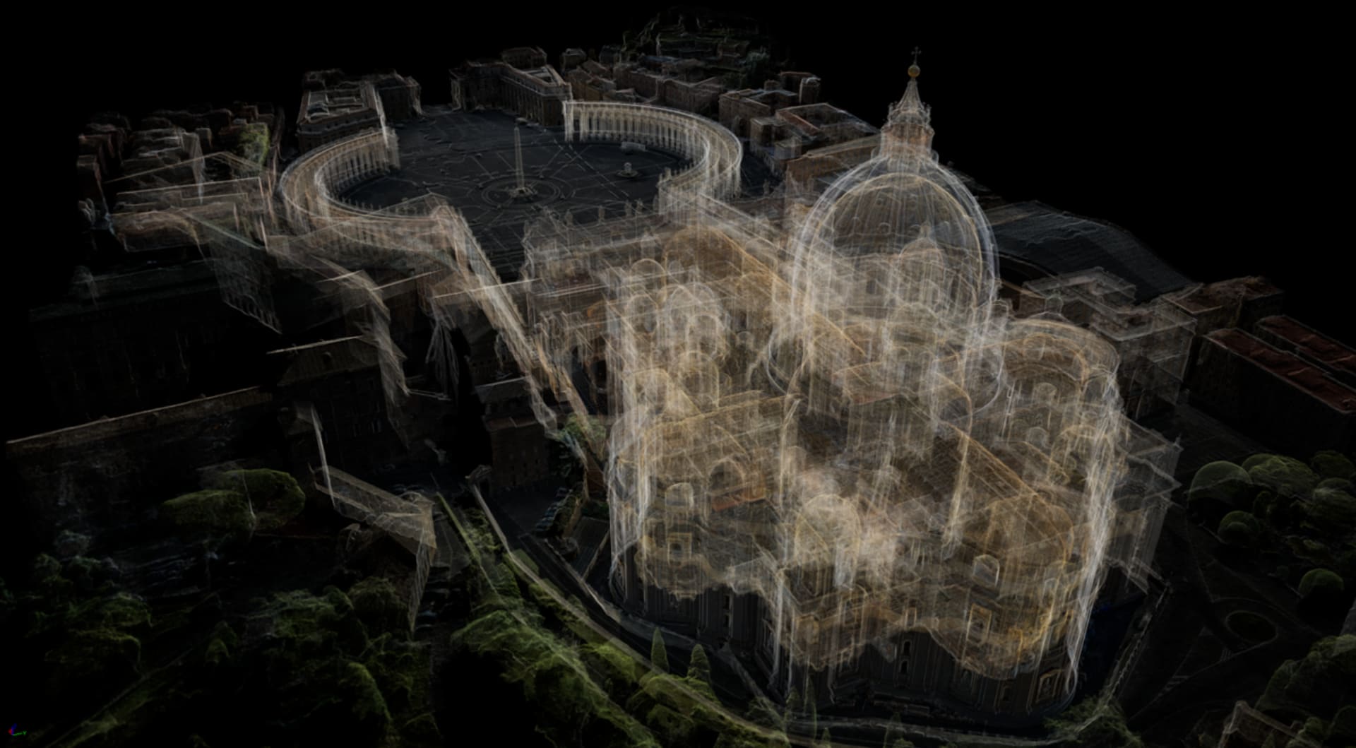 HERO AI generated image x ray st peters basilica