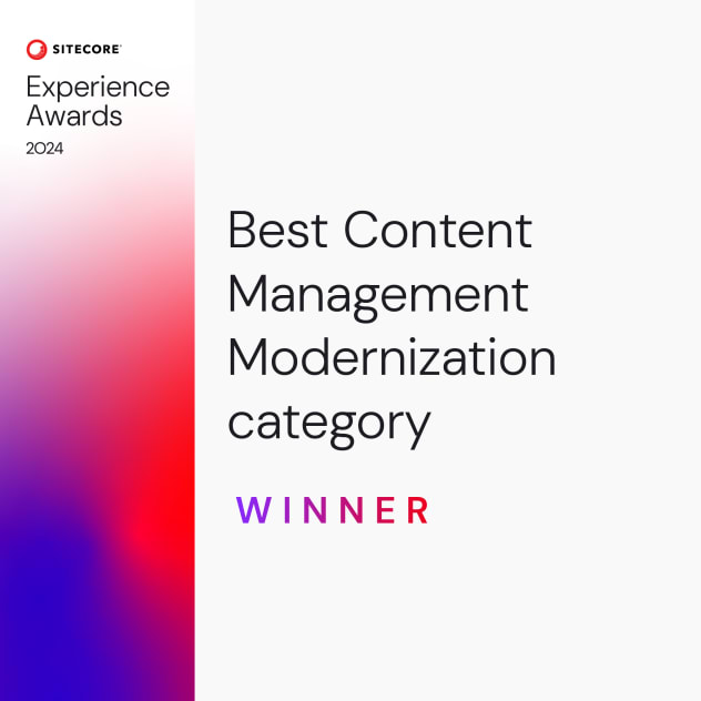 Sitecore Experience Awards winner logo 2024
