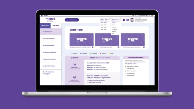 VML THRIVE Desktop layout