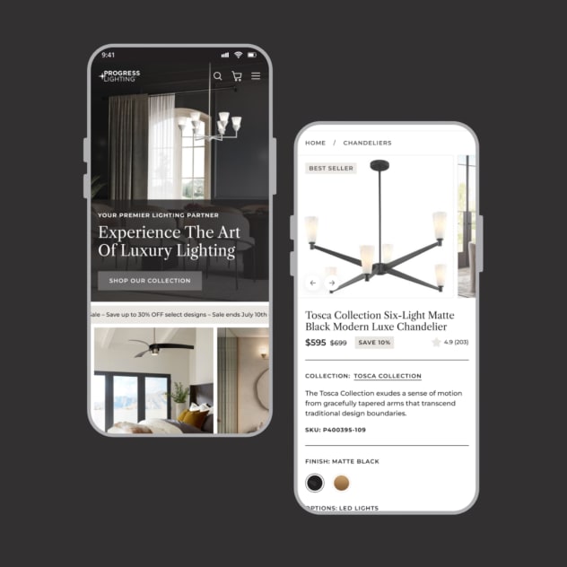 Shopify Progress Lighting commerce