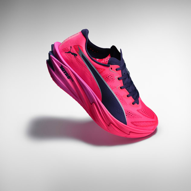 The Puma Deviate Nitro Elite shoe, in collaboration with Hyrox